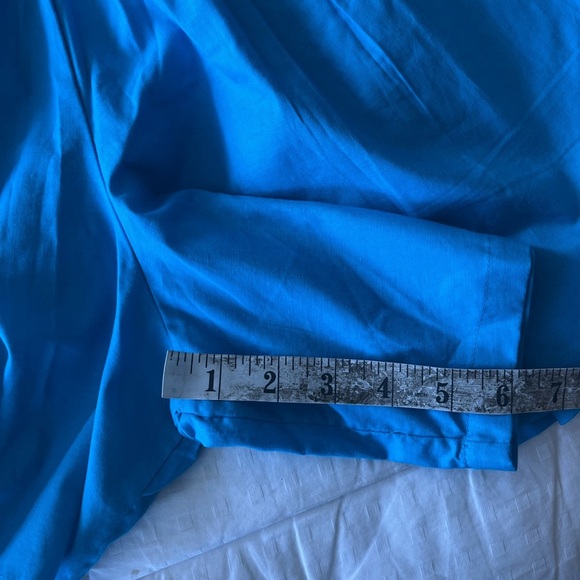 Vintage Deadstock 80s/90s Pleated Button-Front Turquoise Shorts S - Picture 14 of 14